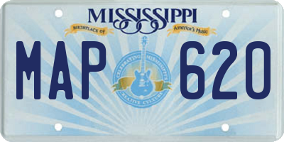 MS license plate MAP620