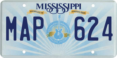 MS license plate MAP624