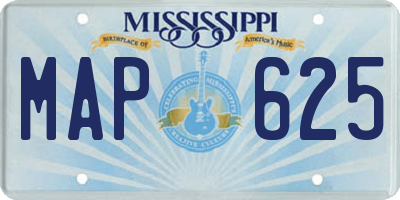 MS license plate MAP625