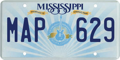 MS license plate MAP629