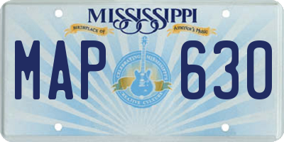 MS license plate MAP630