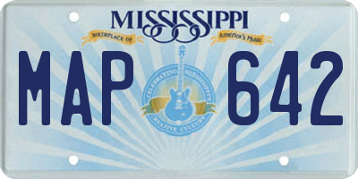 MS license plate MAP642