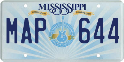 MS license plate MAP644