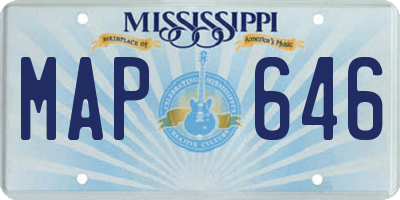 MS license plate MAP646
