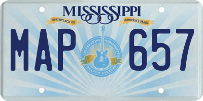 MS license plate MAP657