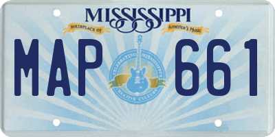 MS license plate MAP661