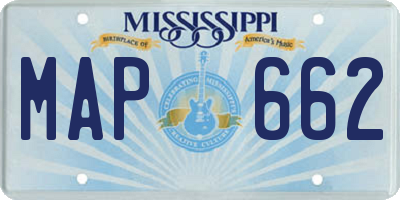 MS license plate MAP662