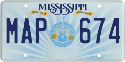 MS license plate MAP674