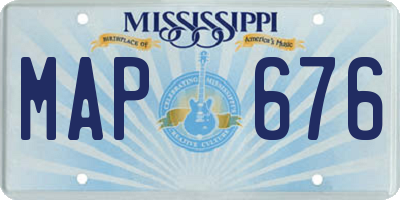 MS license plate MAP676