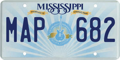 MS license plate MAP682
