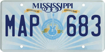 MS license plate MAP683
