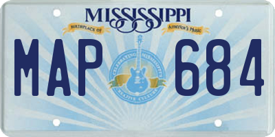 MS license plate MAP684