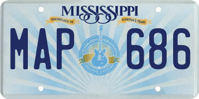 MS license plate MAP686
