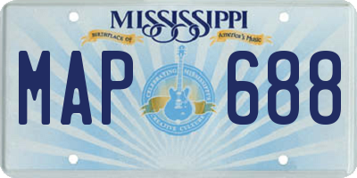 MS license plate MAP688