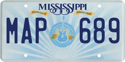 MS license plate MAP689