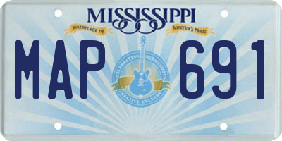 MS license plate MAP691