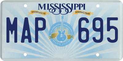 MS license plate MAP695