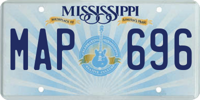 MS license plate MAP696