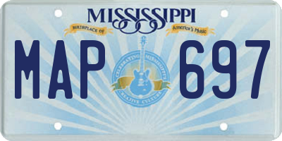 MS license plate MAP697