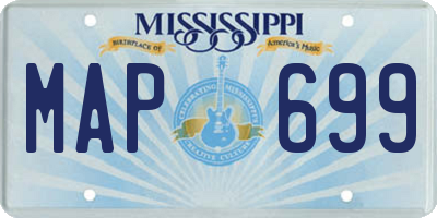 MS license plate MAP699