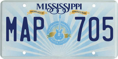 MS license plate MAP705