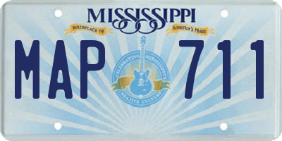 MS license plate MAP711