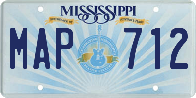 MS license plate MAP712