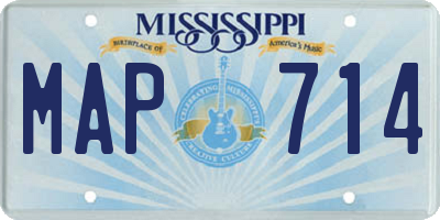MS license plate MAP714