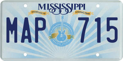 MS license plate MAP715