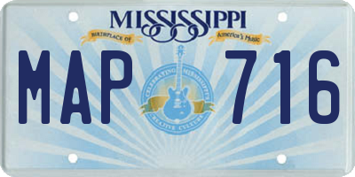 MS license plate MAP716
