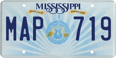 MS license plate MAP719