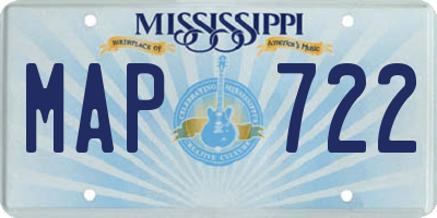 MS license plate MAP722