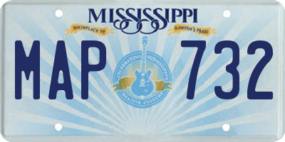 MS license plate MAP732