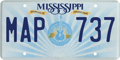 MS license plate MAP737