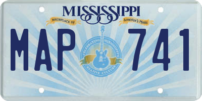 MS license plate MAP741