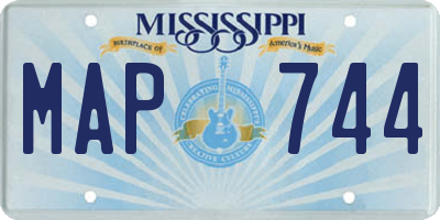 MS license plate MAP744