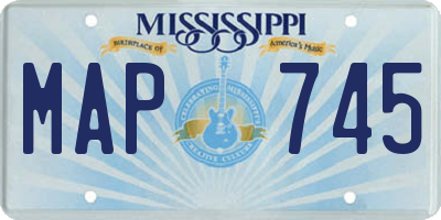 MS license plate MAP745