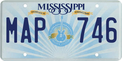 MS license plate MAP746