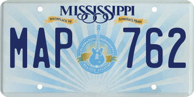 MS license plate MAP762