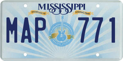 MS license plate MAP771