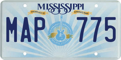 MS license plate MAP775