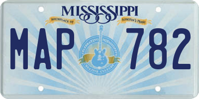 MS license plate MAP782