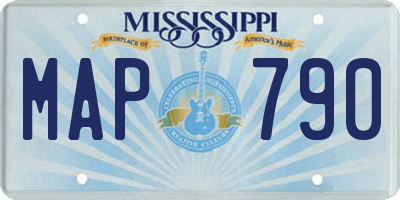MS license plate MAP790