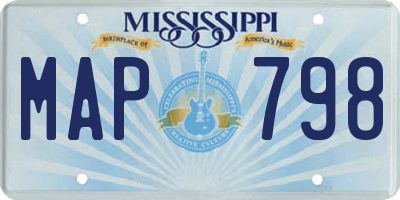 MS license plate MAP798