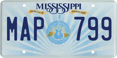 MS license plate MAP799