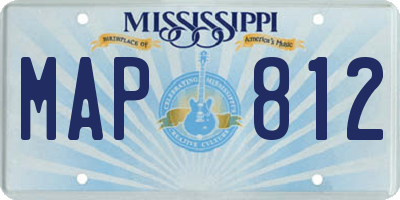 MS license plate MAP812