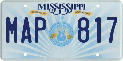 MS license plate MAP817