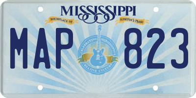 MS license plate MAP823