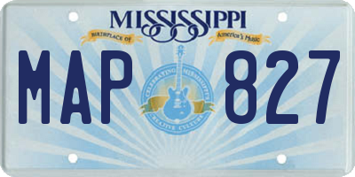 MS license plate MAP827