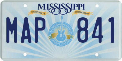 MS license plate MAP841